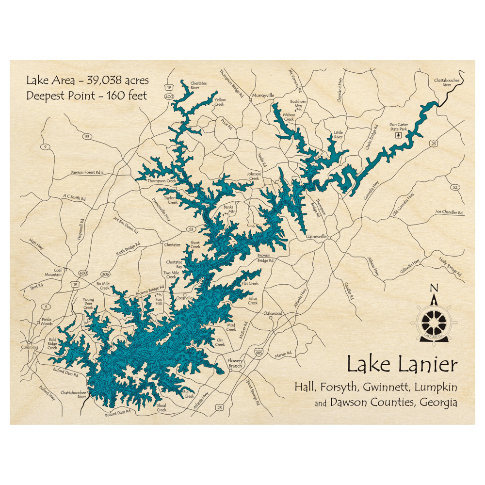 Lake Lanier Underwater Map