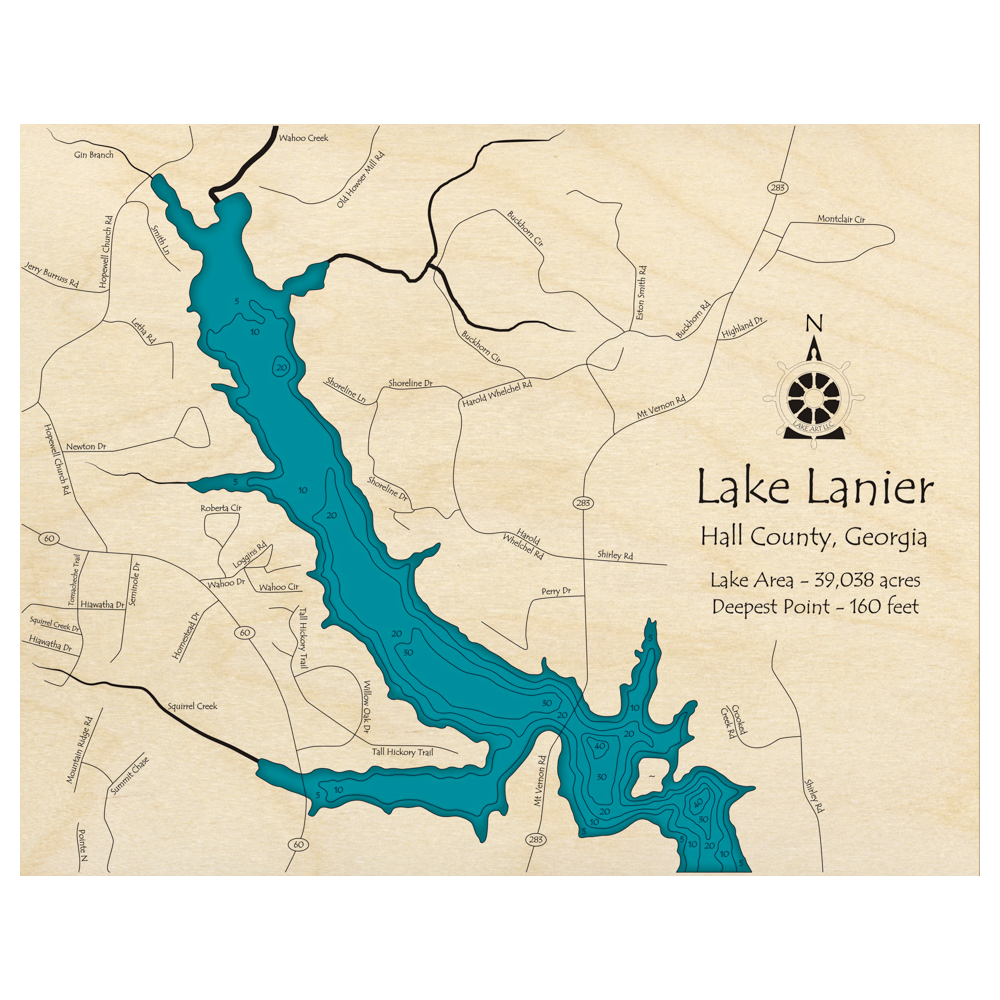 Lake Lanier Underwater Map