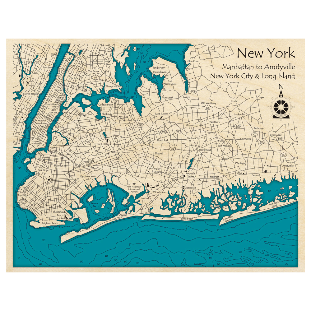 ジオラマ　地図　ニューヨーク NYC Map 1,000 Piece Panoramic Puzzle – Brass Monkey