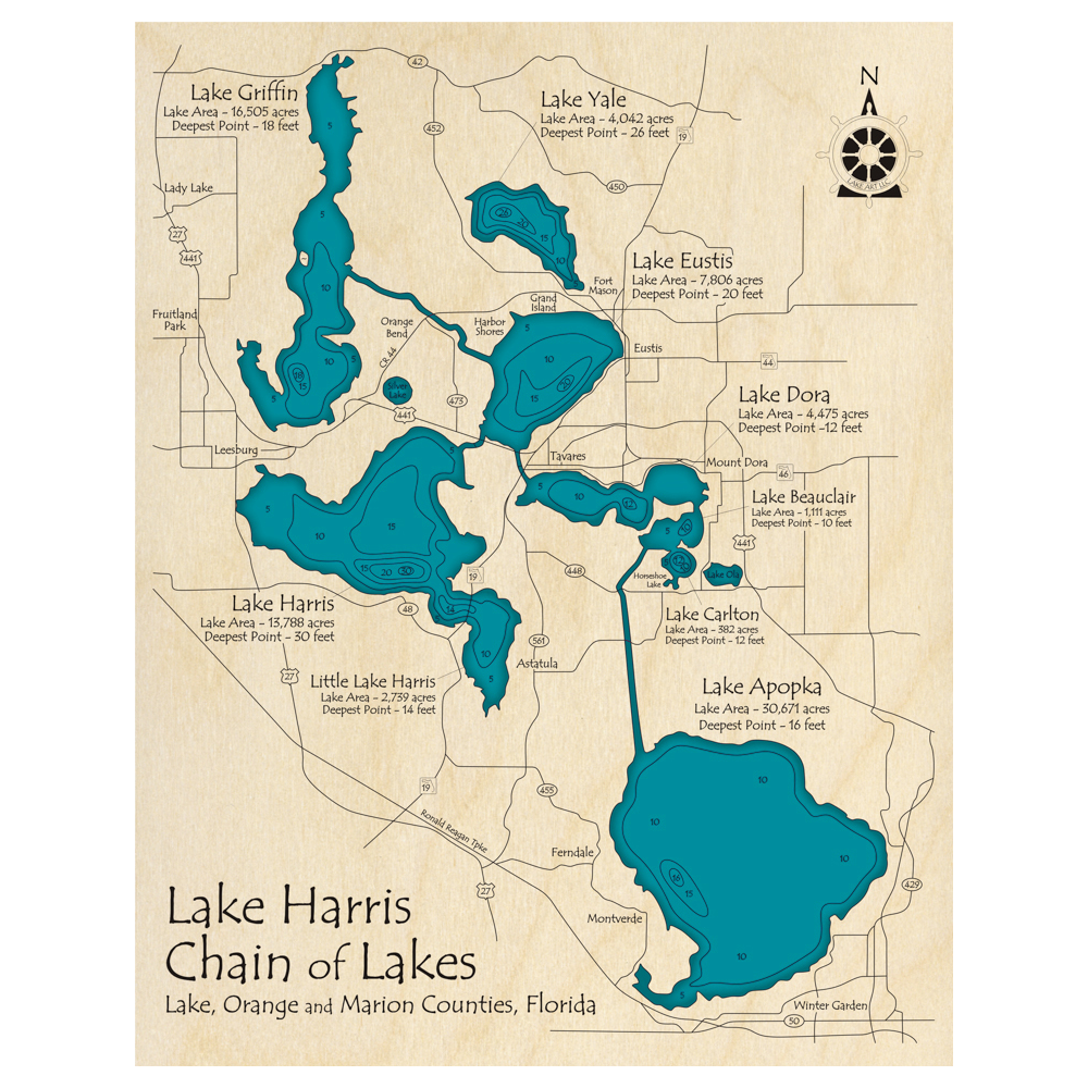 Map Of Lakes In Florida