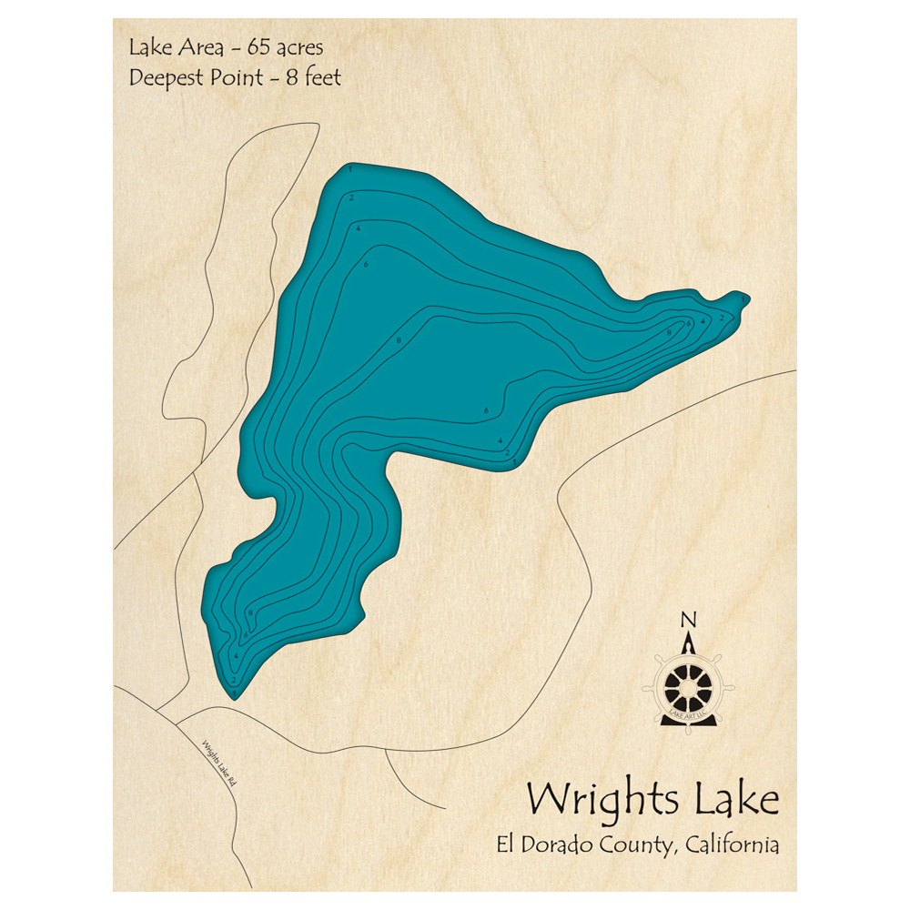 Wrights Lake, California 3D Custom Wood Map – Lake Art LLC Wrights lake ca weather