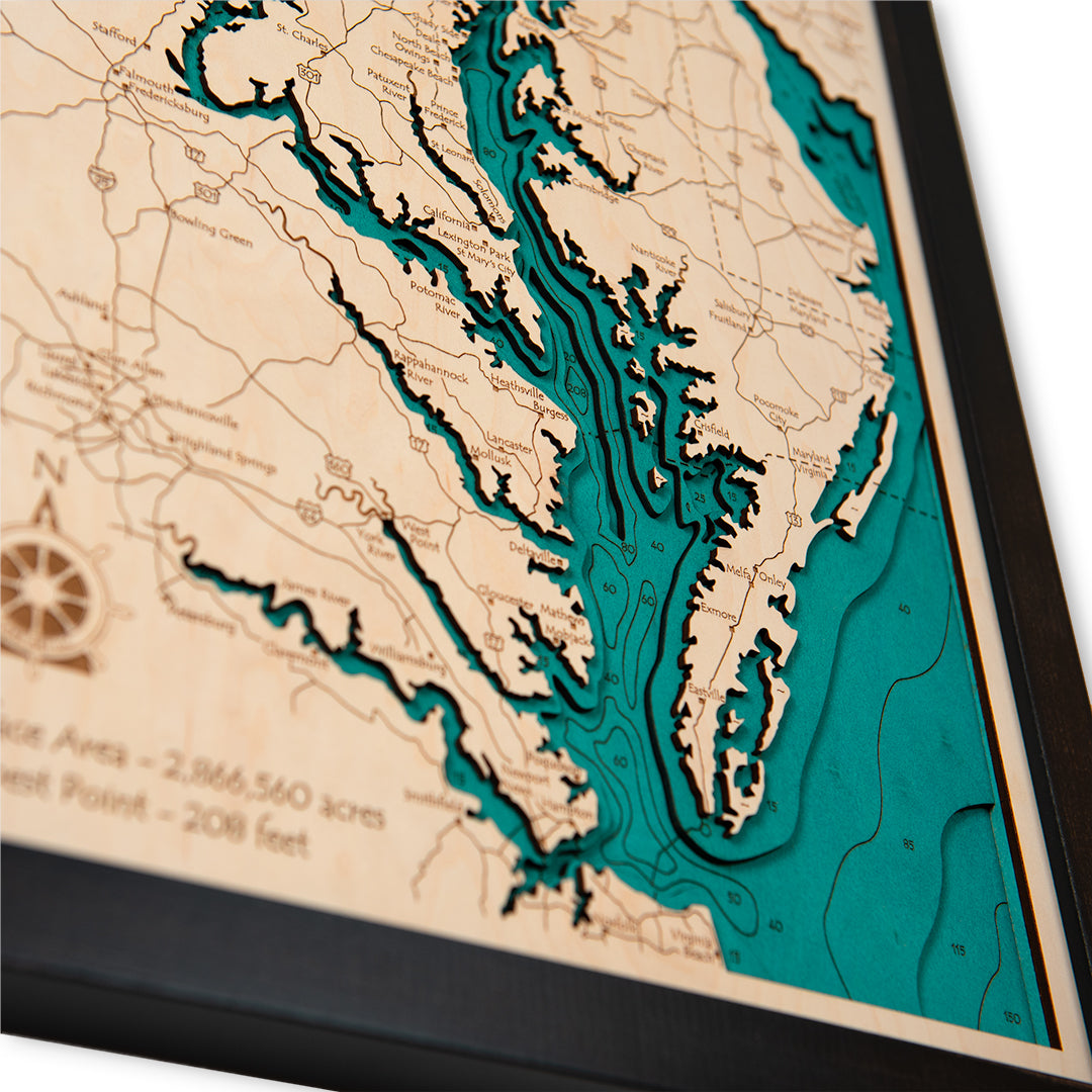 Your Lake, Personalized | 14x18 3D Wood Map – Lake Art LLC