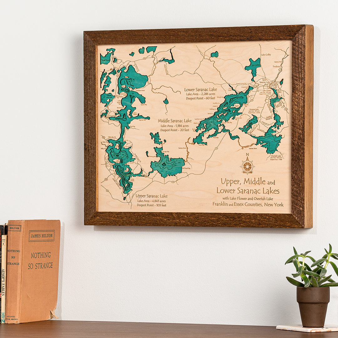 Tangier Sound and Pocomoke Sound, Maryland 3D Custom Wood Map